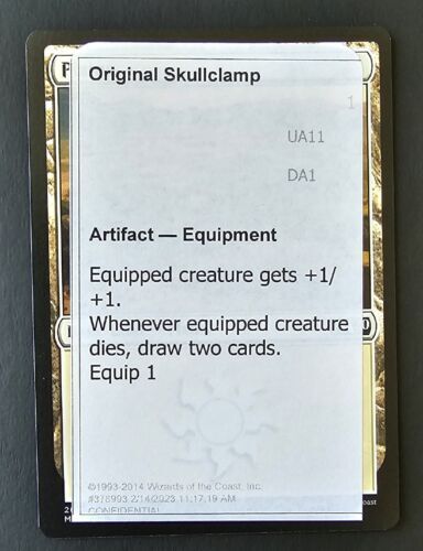 Mtg Original Skullclamp Unknown Event Magic Con Philly 2023 海外 即決