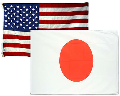 2x3 2\'x3\' Wholesale Combo USA American & Japan Japanese 2 Flags Flag 海外 即決