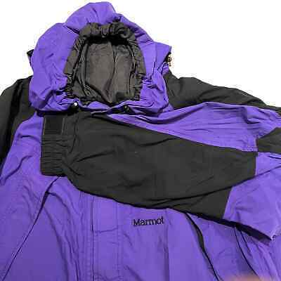 VINTAGE 90\'S MARMOT MOUNTAIN JACKET Black Purple Size Xl Men\'s Pockets 海外 即決