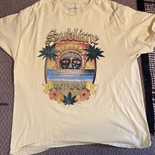 Sublime Official Merch Yellow T Shirt 1996 Size XL 海外 即決