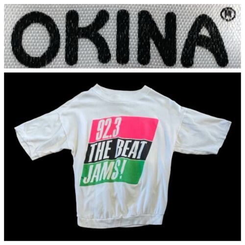 92.3 THE BEAT JAMS! Single Stitch Vintage Graphic T-shirt Medium Preshrunk Okina 海外 即決