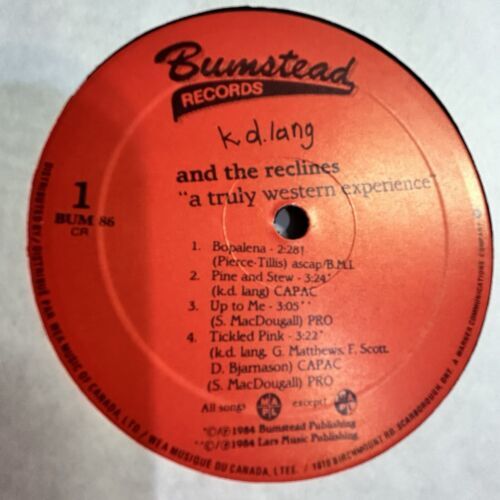 K.D. Lang And The Reclines - A Truly Western Experience CANADA バイナル Record Lp 海外 即決