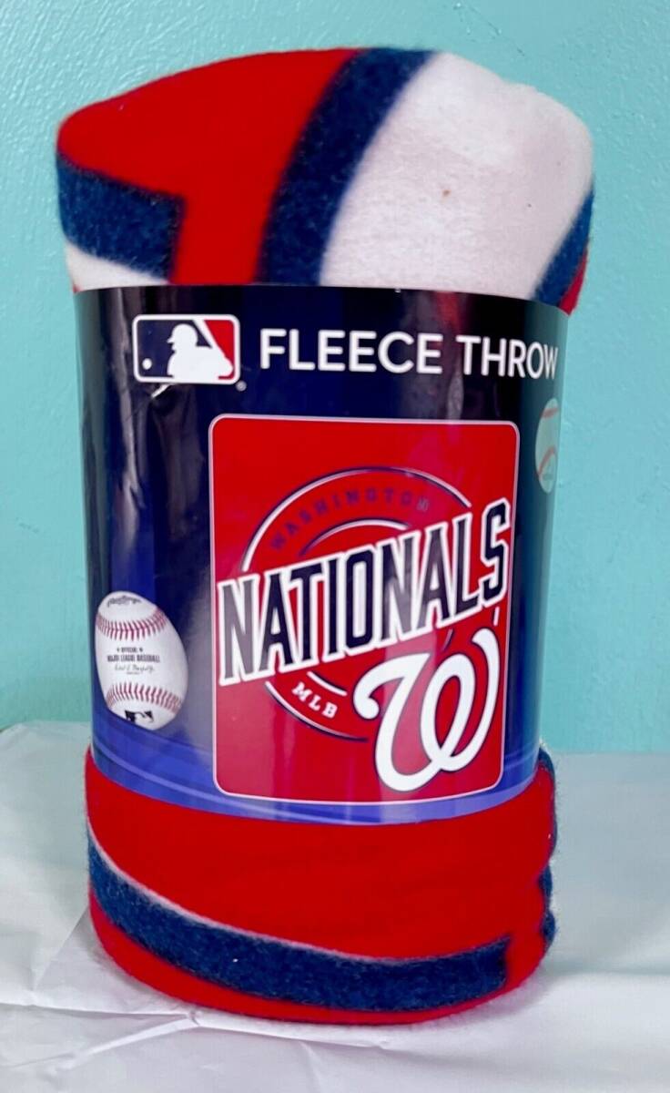WASHINGTON NATIONALS MLB 50"X60" CAMPAIGN FLEECE THROW BLANKET FREE SHIPPING 海外 即決