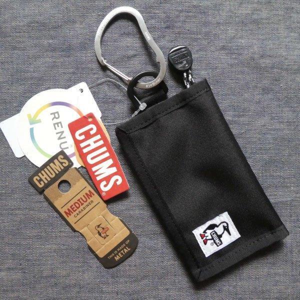 2点セット CHUMS パスカードケース カラビナ M シルバー 未使用 CH60-3468 CH61-0122