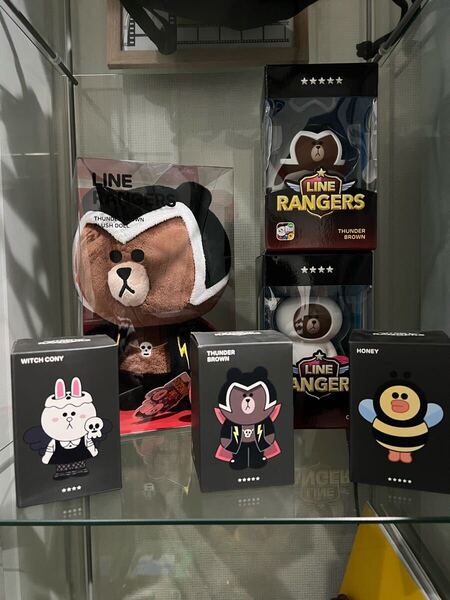非売品 LINEレンジャーフィギュア5体とぬいぐるみセット
