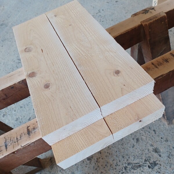 角材-983【44.5×12.3×4.5~4.8cm】 国産ひのき 角材 4本セット テーブル脚 木工 一枚板 無垢材 桧 檜 DIY