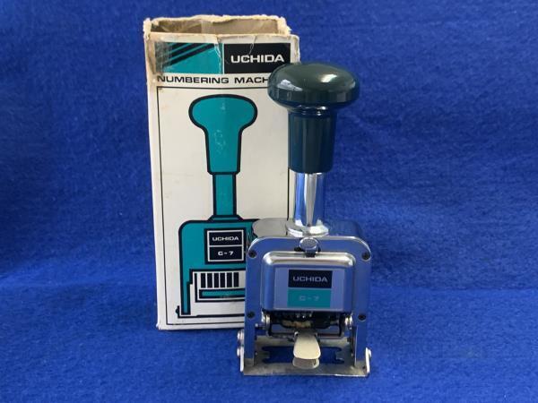 KK540 UCHIDA ナンバリング C-7 小文字6桁 100~0002 中古 インク 付属品無し 内田洋行
