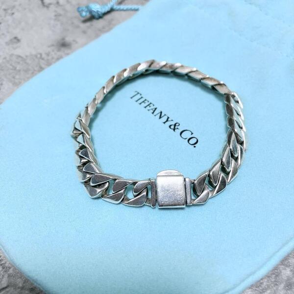 【廃盤 極希少】 ヴィンテージ ティファニー ブレスレット ヘビー 喜平 シルバー Ag925 SV Tiffany&Co. チェーン リンク