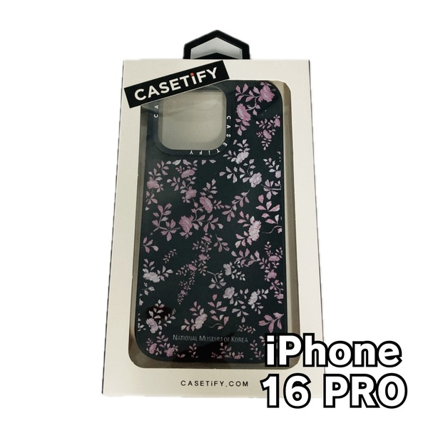 National Museum of Korea×CASETiFY iPhone16 PRO 花柄 ピンク