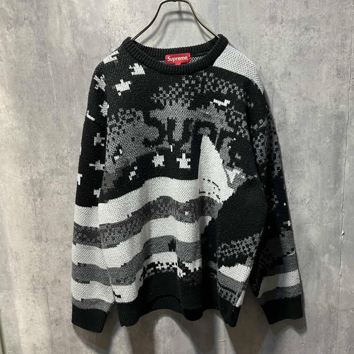 新品未使用】正規品 SUPREME 羊プリント ニットセーター Lサイズ