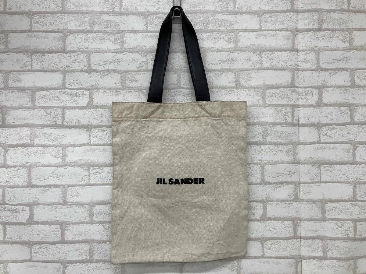 JIL SANDER ジルサンダー トートバッグ キャンバス × レザー レディース メンズ
