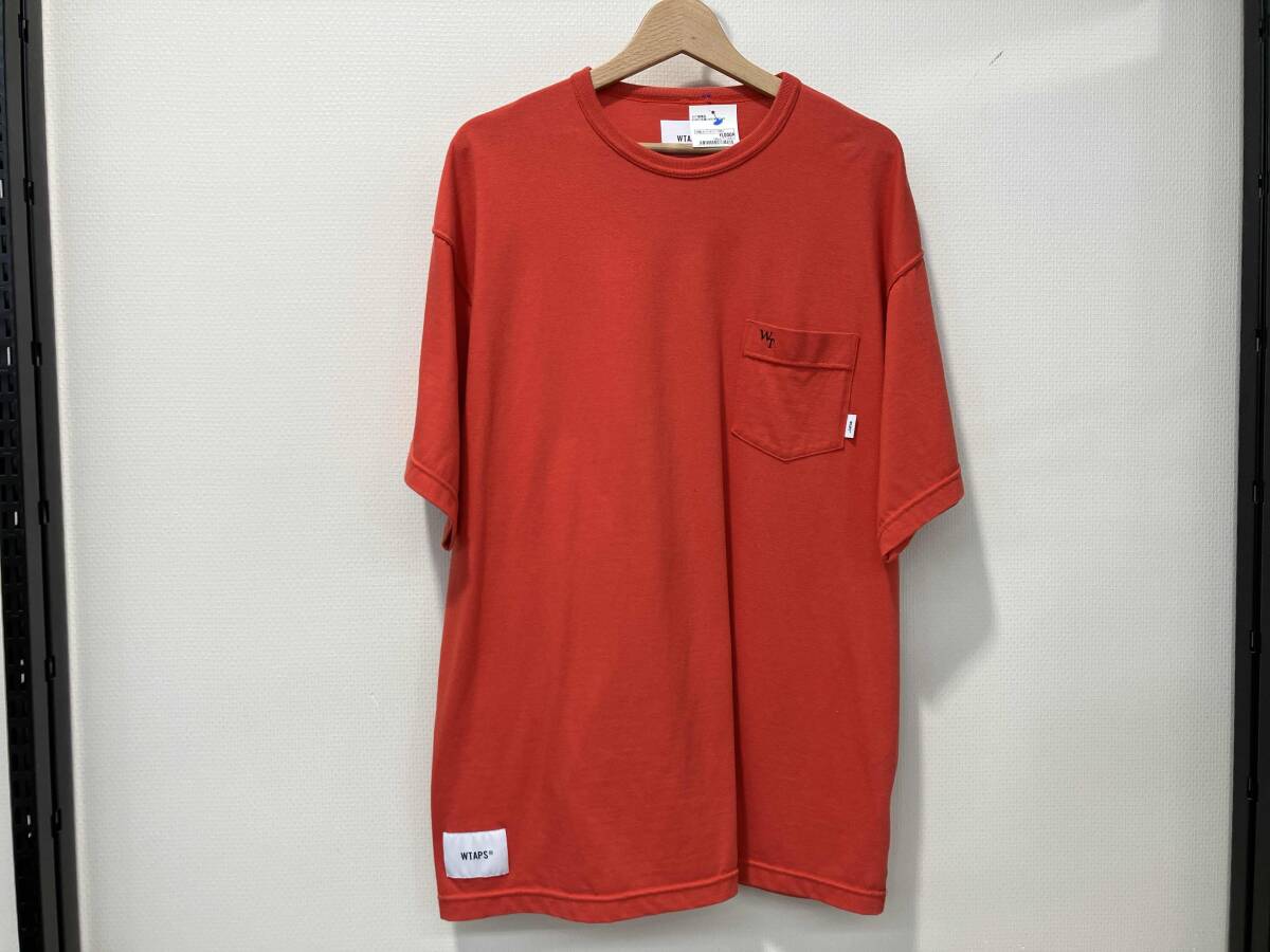 WTAPS ダブルタップス Sac 01 / SS / Ctpl. League 半袖Tシャツ カットソー size:04 231ATDT-CSM37 23SS オレンジ メンズ