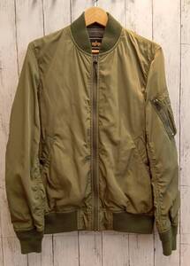ALPHA アルファ ジャケット Мサイズ カーキ 軍物 ミリタリー ボンバージャケット