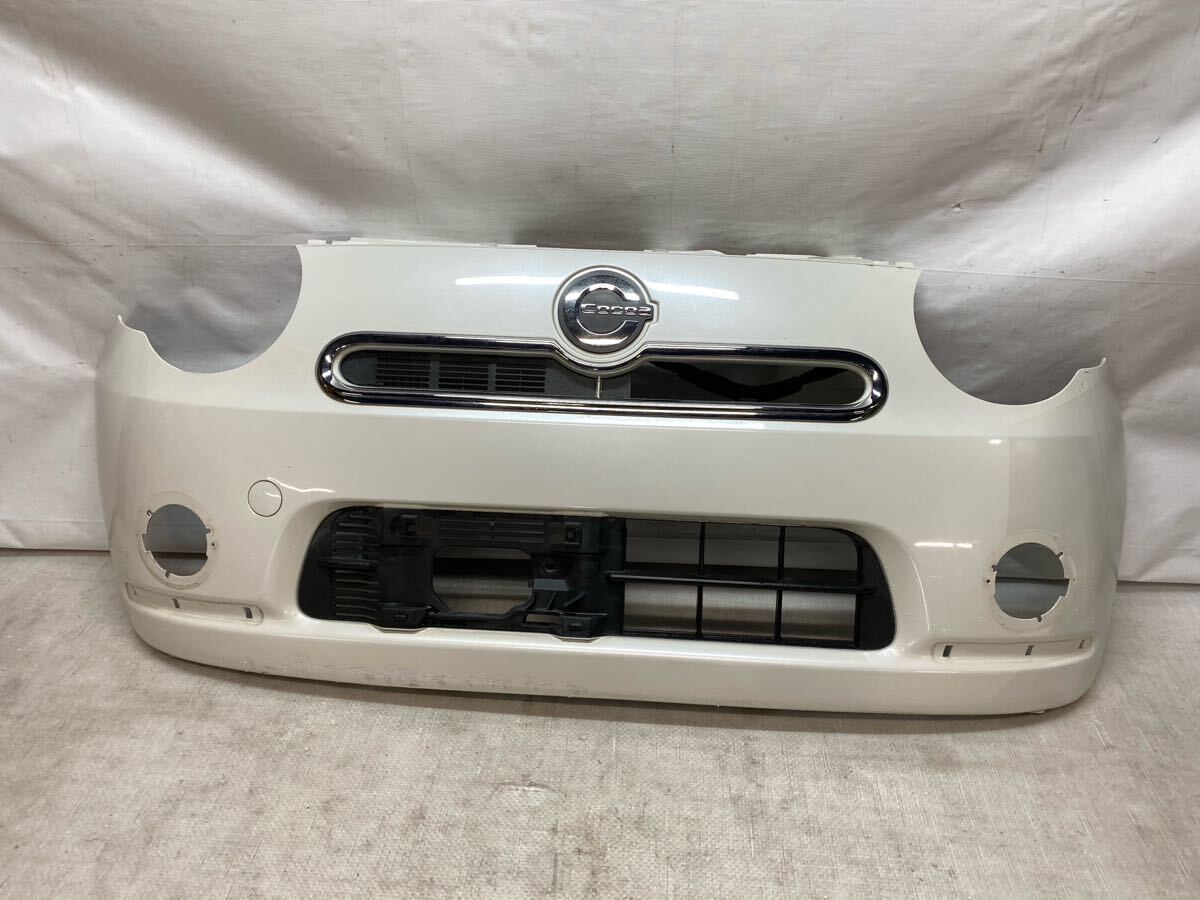 ダイハツ L675S L685S ミラココア ココアプラス 純正フロントバンパー メッキ エンブレム 付き