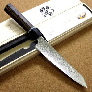 ペティナイフ 15cm (150mm) 瑞雲 関兼次 関の刃物 ダマスカス鋼 63層 最高級刃物鋼 SPG2 両刃 ハマグリ刃 小型ナイフ 果物包丁 桐箱 日本製