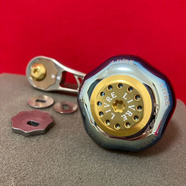 リブレシマノ右ナット付き☆BJPT67チタンP+ゴールドGA-26