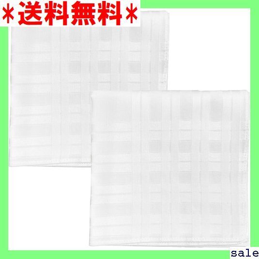 ☆人気商品 インターモード ハンカチ メンズ 先染め 白ハンカチ 01 39 6001A ホワイト 約47cm×47cm 107