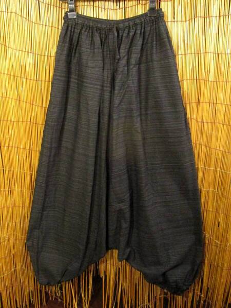 【SALE】⑥新品*男女兼用*コットン素材*二色の糸*シンプル*ふんわり*サルエルパンツ