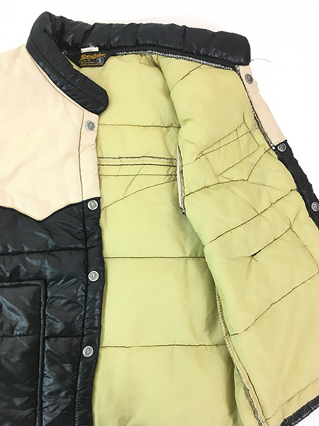古着 70s USA製 Swingster 「CARGILL SEEDS」 2tone 切替 パデッド ナイロン レーシング ベスト S 古着 70s USA製 Swingster 「CARGILL SEEDS」 2tone 切替 パデッド ナイロン レーシング ベスト S