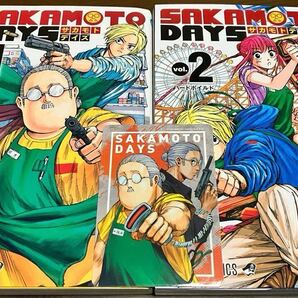 送料無料 訳有り 中古本 サカモトデイズ 1巻 2巻 まとめ売りセット SAKAMOTO DAYS Vol.1 Vol.2 鈴木祐斗 ナツコミ2022 特典付 ステッカー
