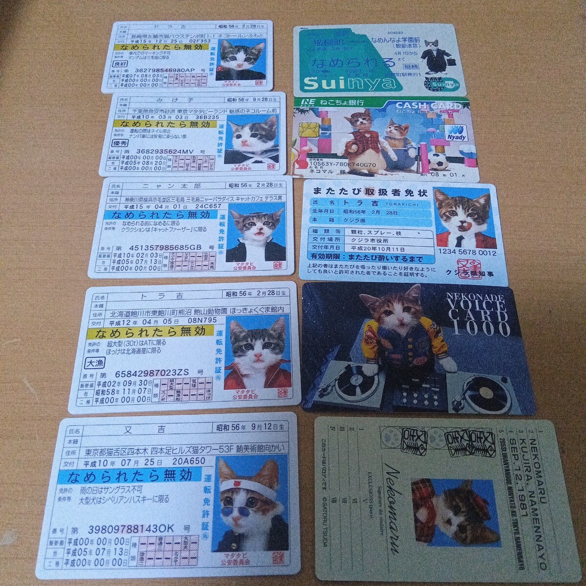 激レア！なめ猫ゴールド色免許証！又吉 - メルカリ