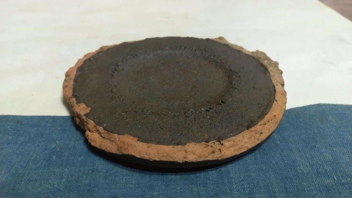 桃山期 久尻元屋敷古窯出土 天正黒茶碗 箱付 ウブ品 入手困難