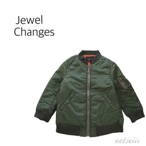 Jewel Changes ジュエルチェンジズ . 七分袖 MA-1 ブルゾン アウター ジャケット オリーブ カーキ 38 送料無料