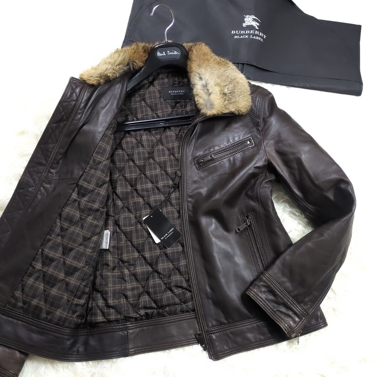 Yahoo!オークション -「burberry black label レザーライダース Yahoo!オークション -「burberry black label レザーライダース
