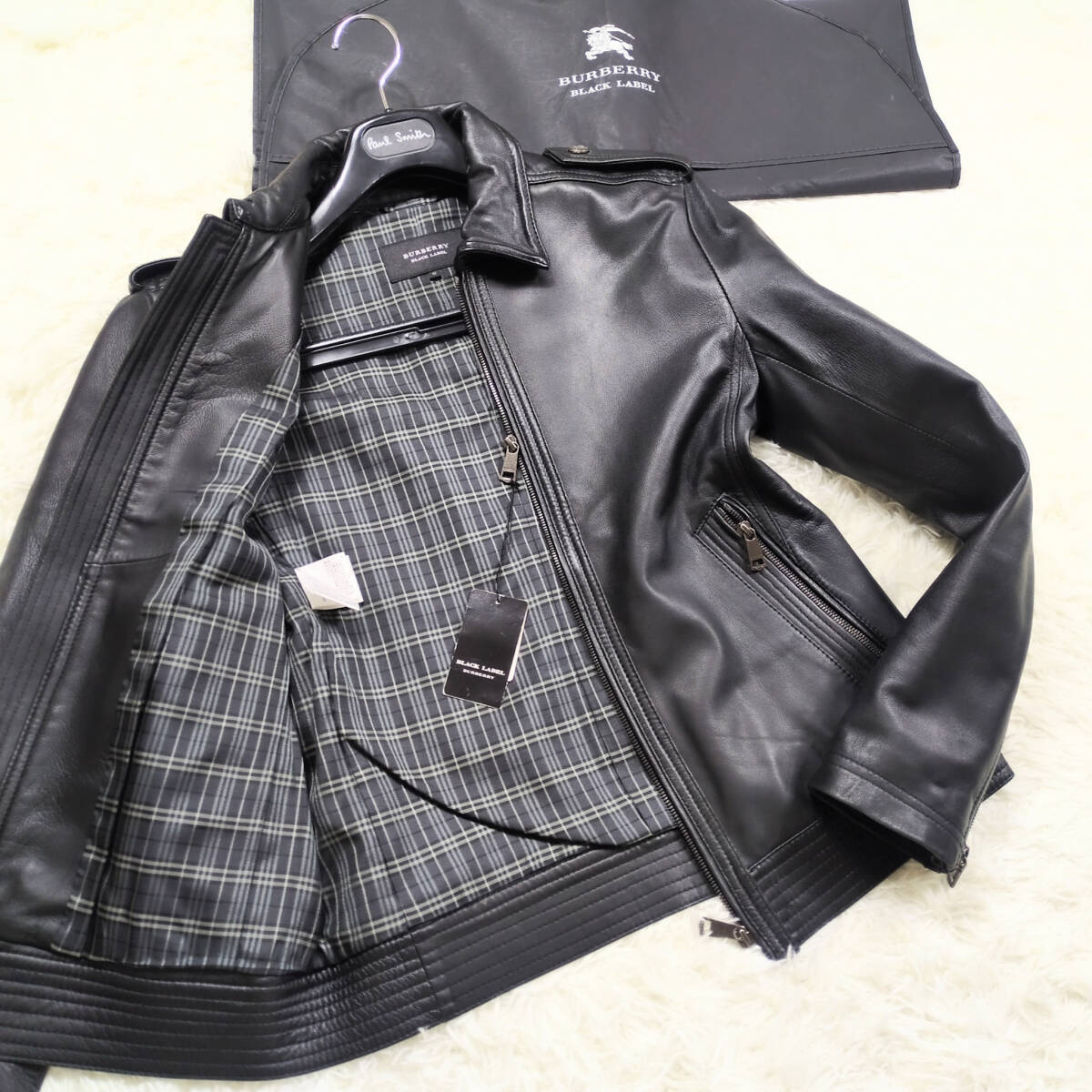 Yahoo!オークション -「burberry black label レザーライダース Yahoo!オークション -「burberry black label レザーライダース
