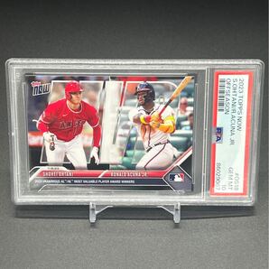 PSA10! 2023 Topps Now Shohei Ohtani & Ronald Acuna Jr. 大谷翔平 アクーニャ 両リーグMVP OS18 鑑定済み MLB Dodgers Angels WBC