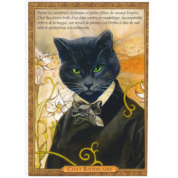 セブリーヌキャット フランス 製 ポストカード セブリーヌ・ピノー CHAT BAUDELAIRE 黒猫 ねこ 猫 ネコ 絵はがき 雑貨 小物 パタミン