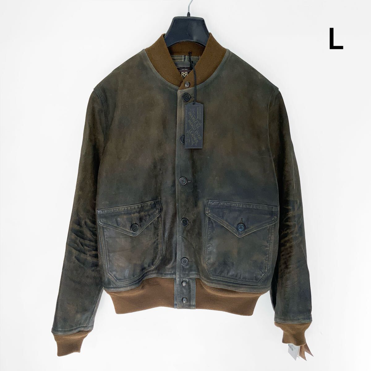 Yahoo!オークション -「rrl インディゴ レザー」(ジャケット、上 Yahoo!オークション -「rrl インディゴ レザー」(ジャケット、上