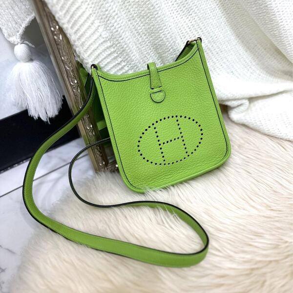 34830 HERMES エルメス エブリンTPM トリヨンクレマンス アップルグリーン