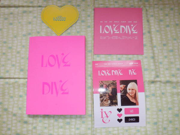 E1 IVE 2ND シングル アルバム『LOVE DIVE』~ハート型カード・ステッカーあり 現品のみ K-POP