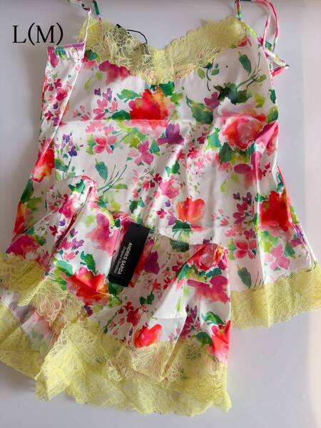 L(M)☆ アンドレサルダ Andres Sarda FLOWER スペイン海外高級下着 キャミソール、フレアショーツセット
