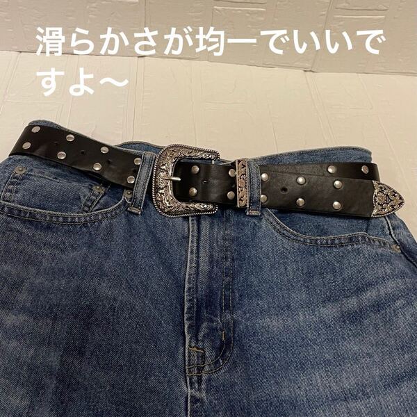 ウエスタンベルト y2k 古着 パンク グランジ 韓国 アメカジ 黒 ブラック