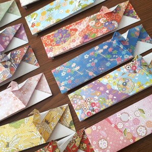 折り紙 箸袋 立体鶴 20枚セット 和柄
