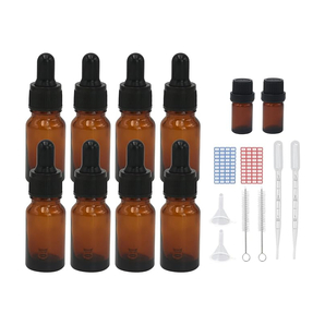 ◆8個 30ml ピペットボトル スポイトボトル 琥珀色のガラス瓶セット