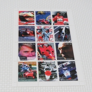 【F1】切手 ハッキネン、シューマッハ、他 1999年 トルクメニスタン 即決