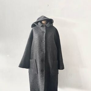 【美品】maison de soil BRITISH WOOL TWEED DETACHABLE HOODED COAT