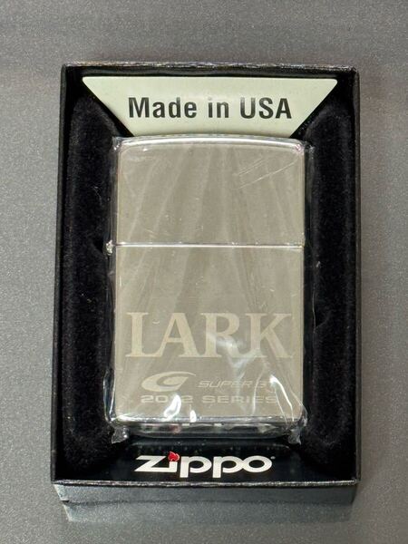 zippo LARK SUPER GT 2012 SERIES 限定品 ラーク シルバー 2012年製 Lark silver タバコ銘柄 デットストックケース 保証書