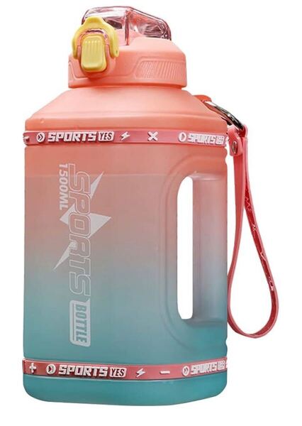 ピンク ウォーターボトル 水筒 大容量 2.3リットル タイムマーカー付き ドリンクボトル 超軽量 耐冷耐熱 携帯便利 漏れ防止