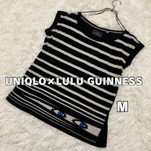 UNIQLO×LULU GUINNESS ボーダーノースリーブTシャツ プリント