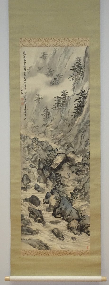 rarebookkyoto YU-294 朝鮮風景 安重千秋筆・千秋道人 金剛山・金剛第一門・絹本設色 1930年頃作 京都古物
