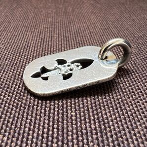 CHROME HEARTS クロムハーツ フレアニーカットアウトダガードッグタグ スモール シルバーアクセサリーペンダント ネックレス