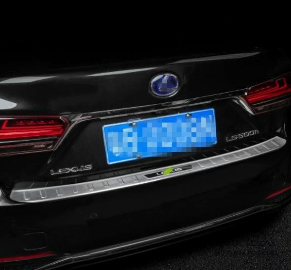 レクサス LS XF50 LS500h 2017年-3色可選 トランク ガード プロテクター 外装ガーニッシュ ステンレス 外側1P キズ防止