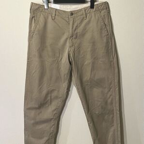 UNITED ARROWS & SONS / TROUSERS / SIZE:L / BEIGH / CHINO チノ / ユーズド ダメージ ペイント加工 / ユナイテッドアローズアンドサンズ