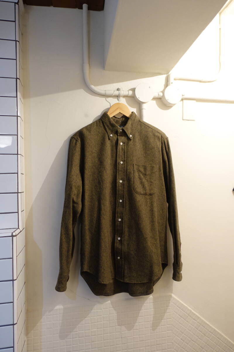 GITMANBROS GITMAN BROS USA製 シャツ オリーブ系 サイズM 美品