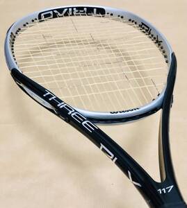 極美品 WILSON TRIAD THREE BLX 117 ウィルソン トライアド スリー  BLX 117  シニア/ダブルス 新品元グリップ交換済み 送料無料