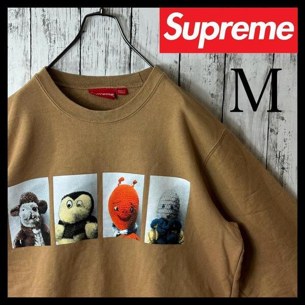 【希少】シュプリーム マイクケリー コラボ 人形 肖像画スウェット M ベージュ トレーナー SUPREME
